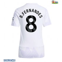 Manchester United Bruno Fernandes #8 Bortedrakt Dame 2025-26 Kortermet